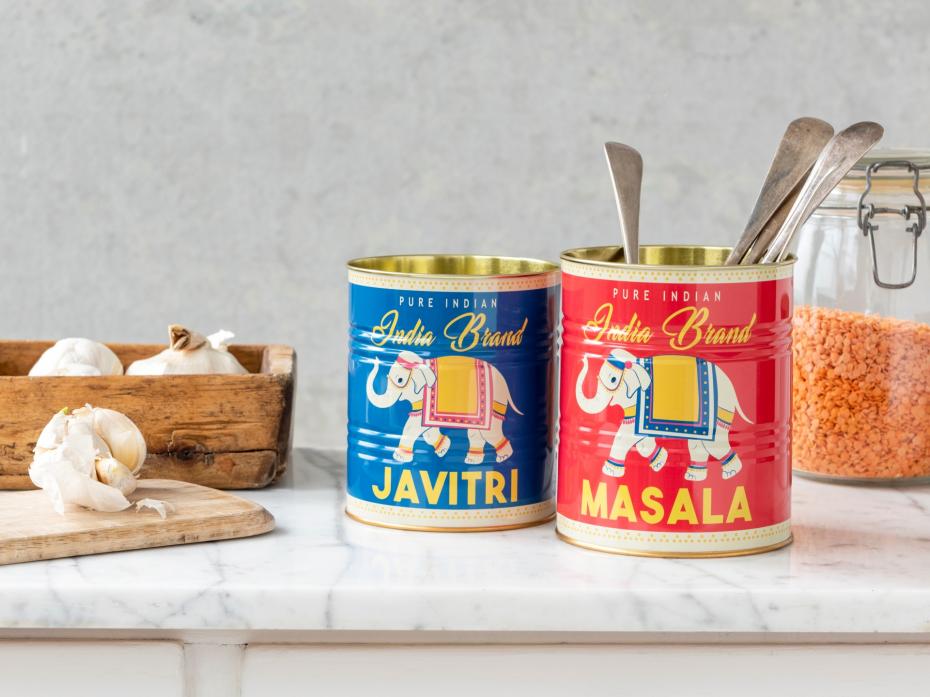 Elephant tins - used for cutlery